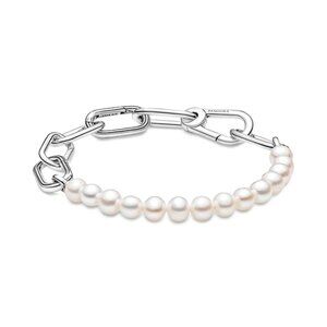 Sterling Silver Treated Freshwater Cultured Pearl Bracelet, 599694C01 8 inches